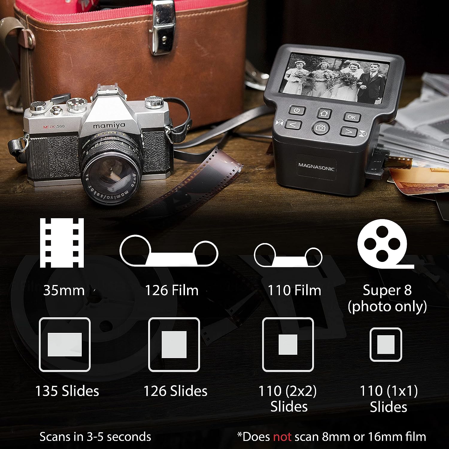 thumbnail image 2 of Magnasonic All-In-One High Resolution 24MP Film Scanner With Bonus 32GB Sd Card 2 of 9
